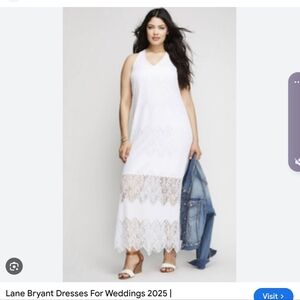 Lane Bryant Crochet Lace Style Maxi Dress
